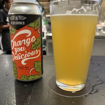 Pizzalina - Del Cielo Orange Beer - Pizza Near Me - Walnut Creek, California