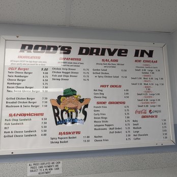 Rods Drive-In - Menu. The portions are big. One order of fries would have been enough for two people. Very generous in their portions. Which is great. - American Near Me - Havre, Montana Rods Drive-In - Menu. The portions are big. One order of fries would have been enough for two people. Very generous in their portions. Which is great. - American Near Me - Havre, Montana