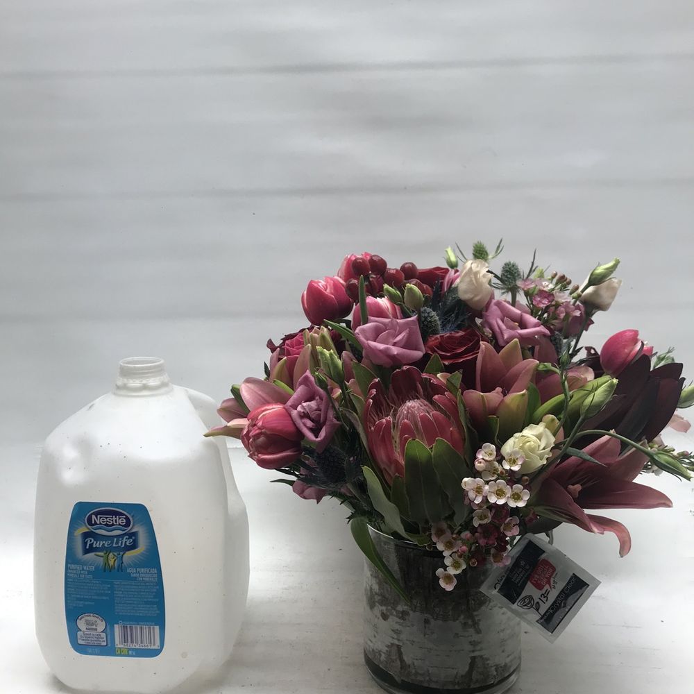 Next to milk gallon for size purpose Next to milk gallon for size purpose