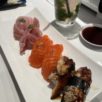 Wedashii - Chu-Toro , Ocean Trout, and Eel Nigiri - Sushi Bars Near Me - Sacramento, California Wedashii - Chu-Toro , Ocean Trout, and Eel Nigiri - Sushi Bars Near Me - Sacramento, California