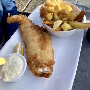 Glandore Inn - my friend's haddock fish and chips...he loved them! - Pubs Near Me Glandore Inn - my friend's haddock fish and chips...he loved them! - Pubs Near Me