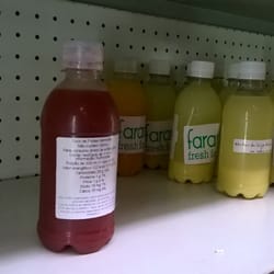 Farani Fresh Food - Opções de suco de fruta: Laranja c acerola, caju, maracujá, abacaxi com hortelã e frutas vermelhas