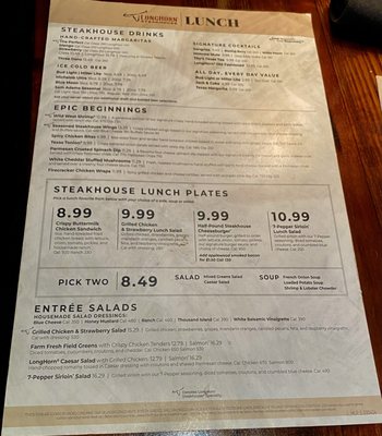 Menu photo 2 LongHorn Steakhouse Warrenton, VA