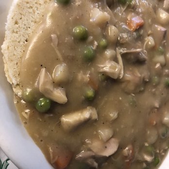 George's Diner - Turkey pot pie over biscuits. - Breakfast & Brunch Near Me - Meredith, New Hampshire