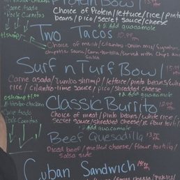Menu as of 9/2024