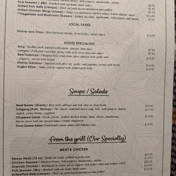 Avenida Restaurant - Menu 2/19/2020 - Filipino Near Me - San Mateo, California Avenida Restaurant - Menu 2/19/2020 - Filipino Near Me - San Mateo, California