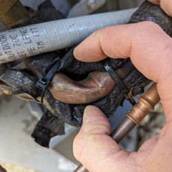 Silco Plumbing & Heating - Copper elbow. If this is your idea of quality work, call Silco!