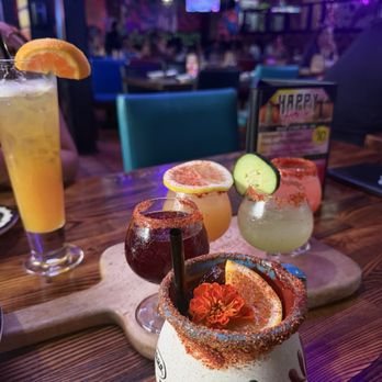 Kalaveras - -Margarita flight  - Mi Cucú -Jarrito Loko - Cocktail Bars Near Me - Bellflower, California