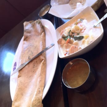 Raj Palace - Veggie korma and palak paneer dosa. - Indian Near Me - Calgary, Alberta