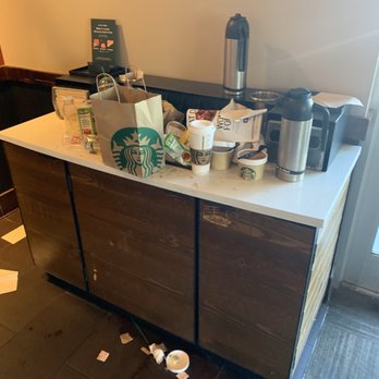 Starbucks - Self service bar where guests should be able to grab napkins, add cream or milk and sugar - Coffee & Tea Near Me - Pooler, Georgia Starbucks - Self service bar where guests should be able to grab napkins, add cream or milk and sugar - Coffee & Tea Near Me - Pooler, Georgia