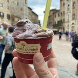 Gelateria Dondoli - Burro del Chianti and Castagnaccio & Rosmarino Gelato