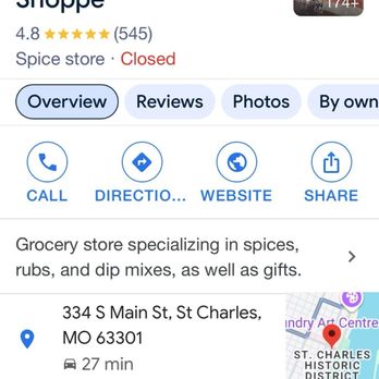 Olde Town Spice Shoppe - More info. If you are going to be in old st Charles and you like to cook, this is the place for you!!! - Grocery Near Me - Saint Charles, Missouri Olde Town Spice Shoppe - More info. If you are going to be in old st Charles and you like to cook, this is the place for you!!! - Grocery Near Me - Saint Charles, Missouri