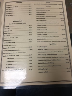 Menu photo 1 Villa Italiana Midlothian, TX Menu photo 1 Villa Italiana Midlothian, TX