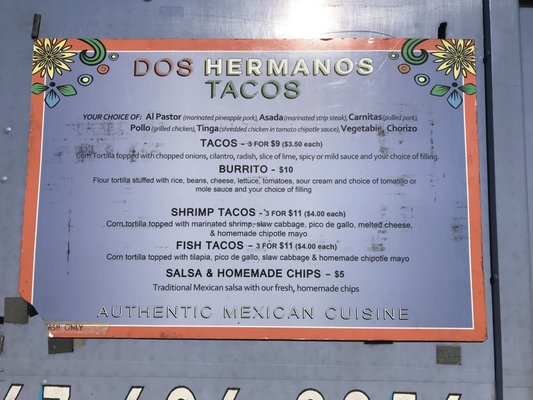 Menu photo 4 Dos Hermanos Tacos Philadelphia, PA Menu photo 4 Dos Hermanos Tacos Philadelphia, PA