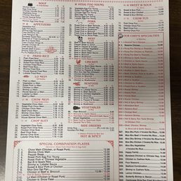 Great Wall Chinese Restaurant Menu (November 2023)
