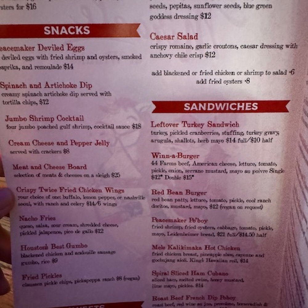 Winnie's - Menu - Cocktail Bars Near Me - Houston, Texas Winnie's - Menu - Cocktail Bars Near Me - Houston, Texas