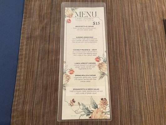 Menu photo 4 Zias Stonehouse Restaurant Summerland, BC Menu photo 4 Zias Stonehouse Restaurant Summerland, BC
