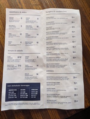 Menu photo 4 Portway Tavern Astoria, OR