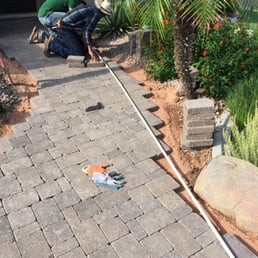 Belgard Dublin Pavers in Sierra with white polymeric sand. Materials from Marvel. Installed by Castle Rock Masonry. Belgard Dublin Pavers in Sierra with white polymeric sand. Materials from Marvel. Installed by Castle Rock Masonry.