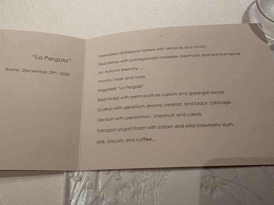Menu photo 1 La Pergola Rome, RM Menu photo 1 La Pergola Rome, RM