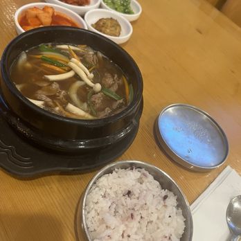 LA Hanbat - Ttukbaegi Bulgogi and purple rice - Korean Near Me - Dallas, Texas