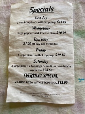 Menu photo 2 Nances Pizzaria Peterstown, WV Menu photo 2 Nances Pizzaria Peterstown, WV