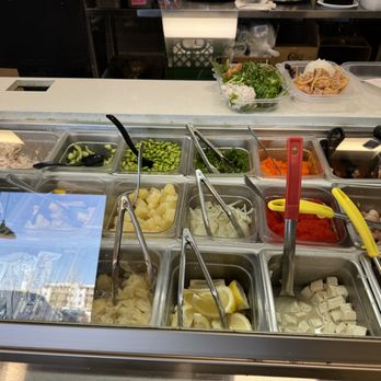 LOCO ONO - Behind the glass at the serving area - Poke Near Me - Reno, Nevada