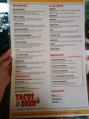 Menu photo 2 Tacos and Beer Slidell, LA