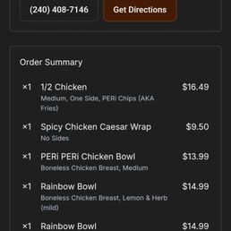 My receipt proof I ordered for table 8