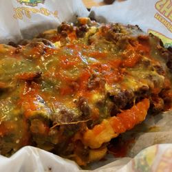 Filiberto's Mexican Food - Carne asada fries with salsa