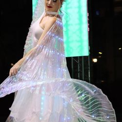 Fire Lily Entertainment - Our LED Angel for Blaxicana's high end fashion festival at the Pershing Square in Downtown LA!