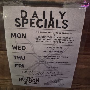 The Rustic Spoon - Daily specials - Breakfast & Brunch Near Me - Virginia Beach, Virginia