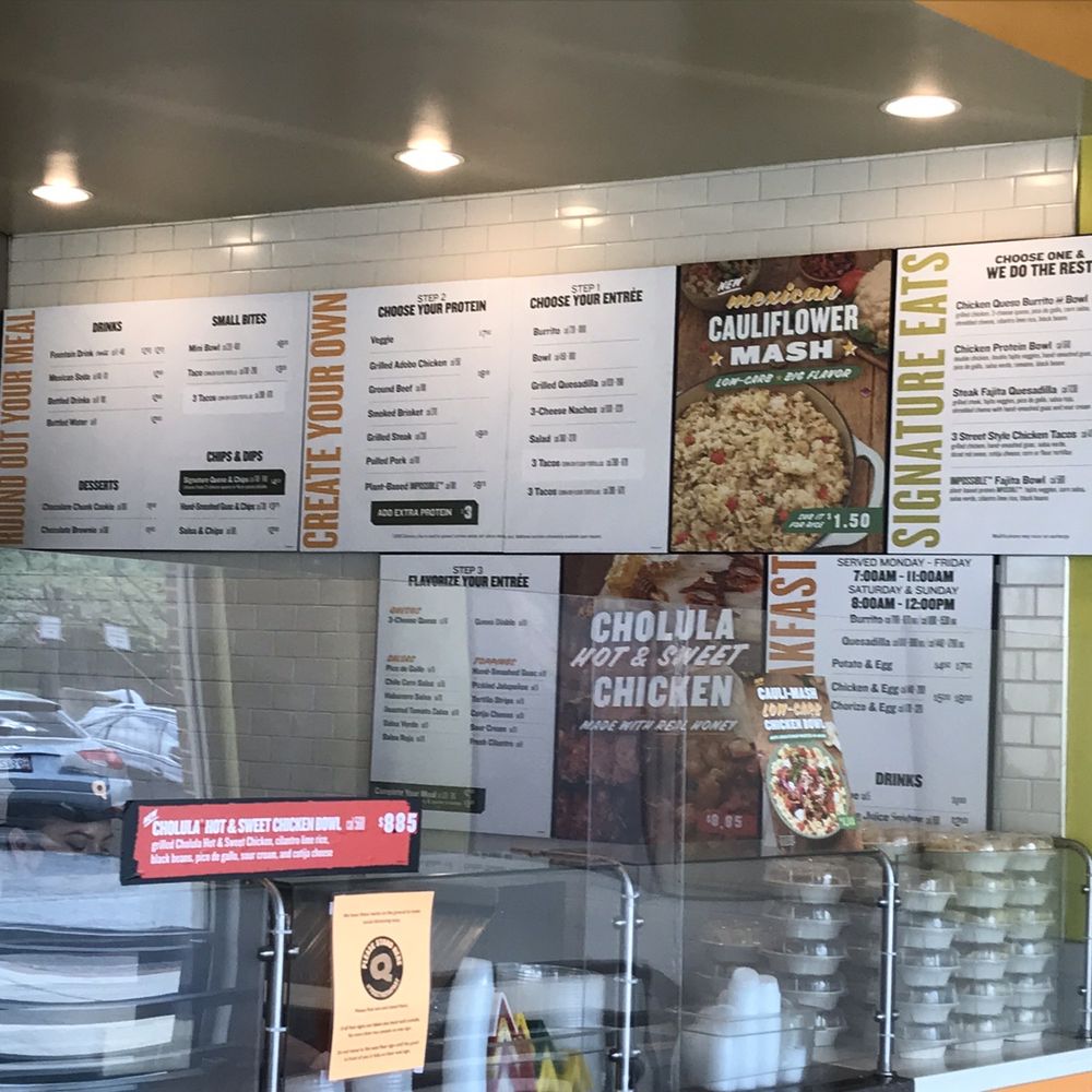 QDOBA Mexican Eats - Inside menu - Mexican Near Me - Silver Spring, Maryland