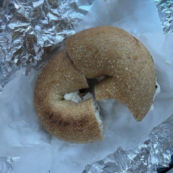 Beans and Buns - Wheat Bagel with Cream Cheese - Coffee & Tea Near Me - Cranston, Rhode Island