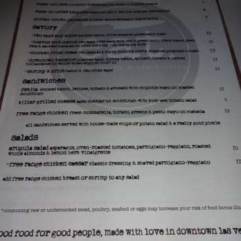 Eat. - Menu Selections - New American Near Me - Las Vegas, Nevada