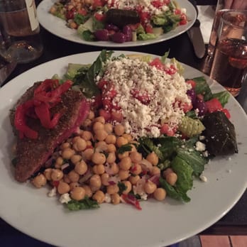 George's Place - Six pepper ahi tuna (rare) and Greek salad - Breakfast & Brunch Near Me - Cape May, New Jersey George's Place - Six pepper ahi tuna (rare) and Greek salad - Breakfast & Brunch Near Me - Cape May, New Jersey