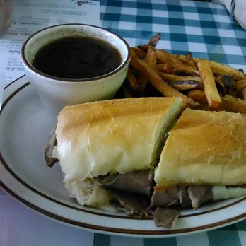 Villa Basque Café - Lamb Sandwich with Swiss cheese and Au-Jus - Delis Near Me - Carson City, Nevada