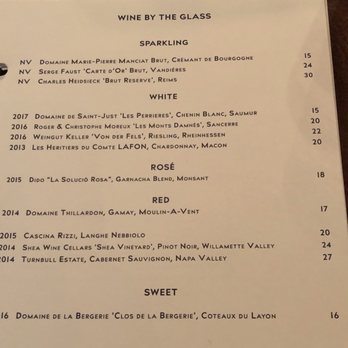 Smyth - menu for November 2018 - New American Near Me - Chicago, Illinois
