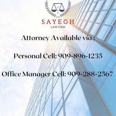 Attorney Available 24/7 - Attorney available 24/7 - Please call Personal Cell.