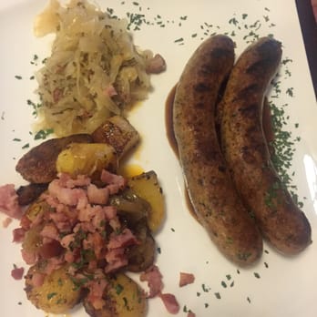 Weberstübchen - Fresh and flavorful Brats! Get the potatoes with bacon and onions too! - German Near Me - Ramstein-Miesenbach, RP Weberstübchen - Fresh and flavorful Brats! Get the potatoes with bacon and onions too! - German Near Me - Ramstein-Miesenbach, RP