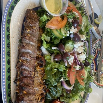 Irvine Grill - Soltani with Greek salad-Keto - Mediterranean Near Me - Irvine, California Irvine Grill - Soltani with Greek salad-Keto - Mediterranean Near Me - Irvine, California