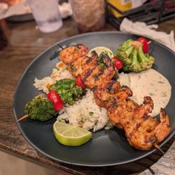 Birdies Grill House and Sports Bar - Chili lime shrimp skewers