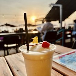 LongBoard Bar and Grill - Coconut shrip & virgin piña colada