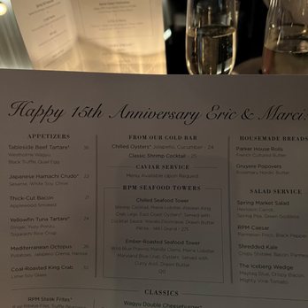 RPM Steak - Personalized Menu - Steakhouses Near Me - Chicago, Illinois RPM Steak - Personalized Menu - Steakhouses Near Me - Chicago, Illinois