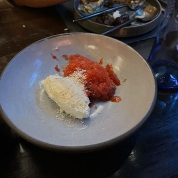 Edo Gastro Tapas And Wine - Strawberry granita with popcorn mousse - Tapas/Small Plates Near Me - Las Vegas, Nevada