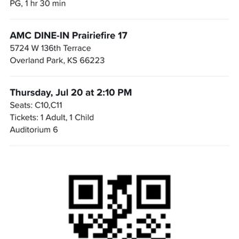 AMC Prairiefire 17 - This CLEARLY shows the 2:10 movie tickets I needed to exchange for the 12:20 movie. - Cinema Near Me - Overland Park, Kansas AMC Prairiefire 17 - This CLEARLY shows the 2:10 movie tickets I needed to exchange for the 12:20 movie. - Cinema Near Me - Overland Park, Kansas
