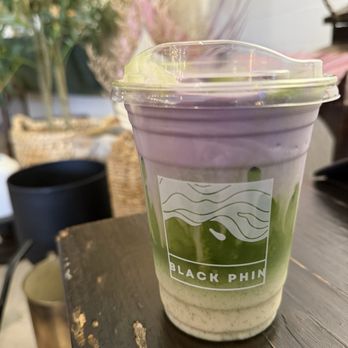 Black Phin - Matcha with ube cold foam - Coffee & Tea Near Me - Winter Park, Florida