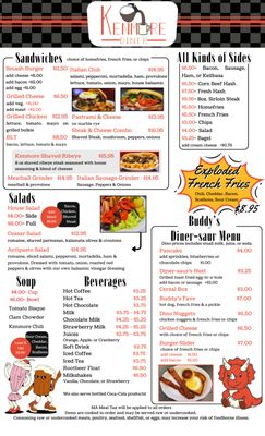 Menu photo 4 Kenmore Diner Worcester, MA