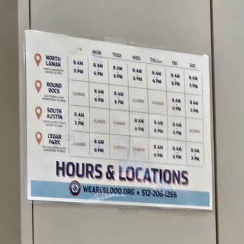 We Are Blood - Center hours - Blood & Plasma Donation Centers Near Me - Austin, Texas We Are Blood - Center hours - Blood & Plasma Donation Centers Near Me - Austin, Texas