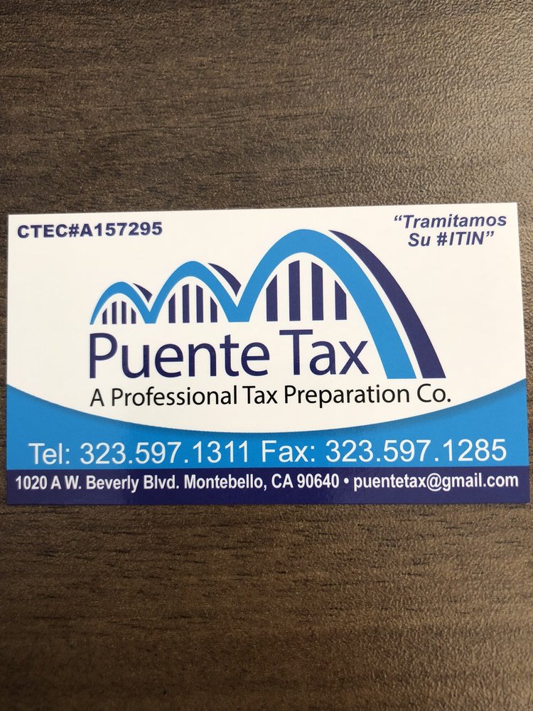 PUENTE TAX Tax Services 1020 A W Beverly Blvd, Montebello, CA